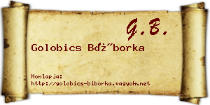 Golobics Bíborka névjegykártya